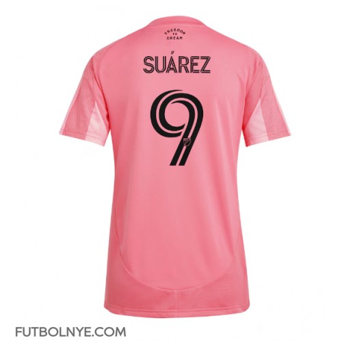 Camiseta Inter Miami Luis Suarez #9 Primera Equipación para mujer 2025-26 manga corta